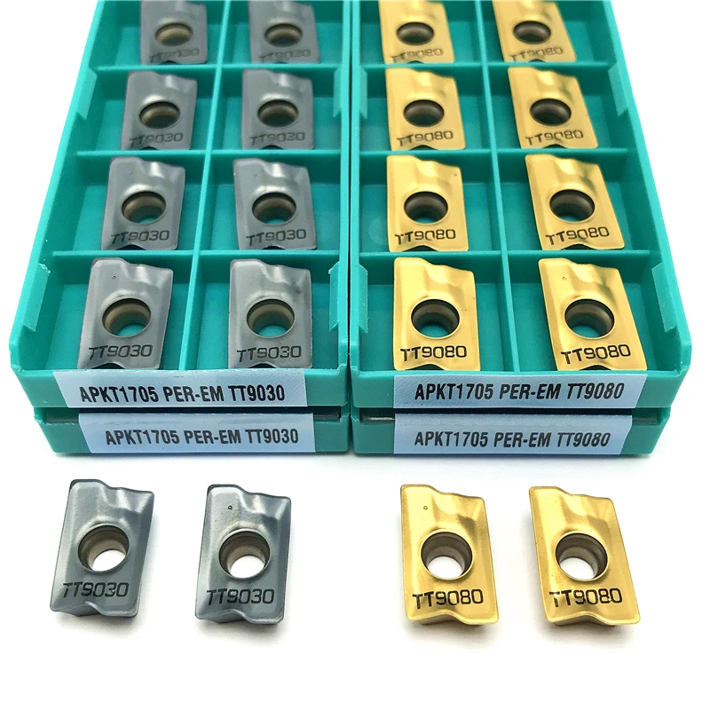 APKT1705 PER EM TT9080 /TT9030 Carbide Insert Indexable Milling Insert CNC Cutting Tool APKT 1705 High Quality Metal Lathe Tools