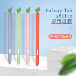 For Samsung Galaxy Tab S6 Lite Pencil Case Cover Colorful for Tablet S6Lite S7 S8 S9 Pen Bag Non-slip Protection Silicone Sleeve