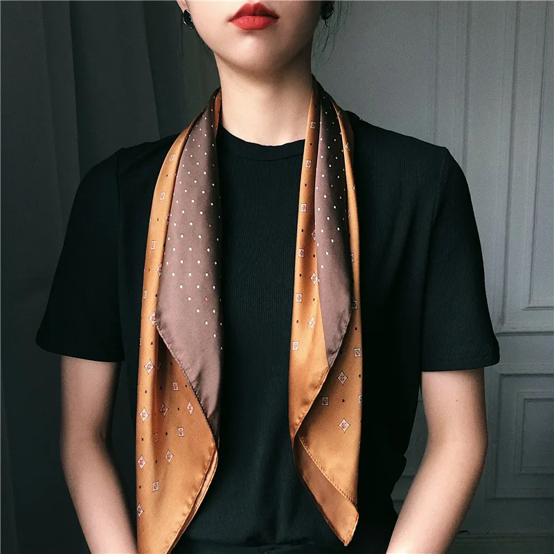 New 2024 Women Bubble Silk Scarf Hijab Fashion Wrap Printe Shawls Headband Hijabs Brand Pashmina Bandana Foulard Scarves