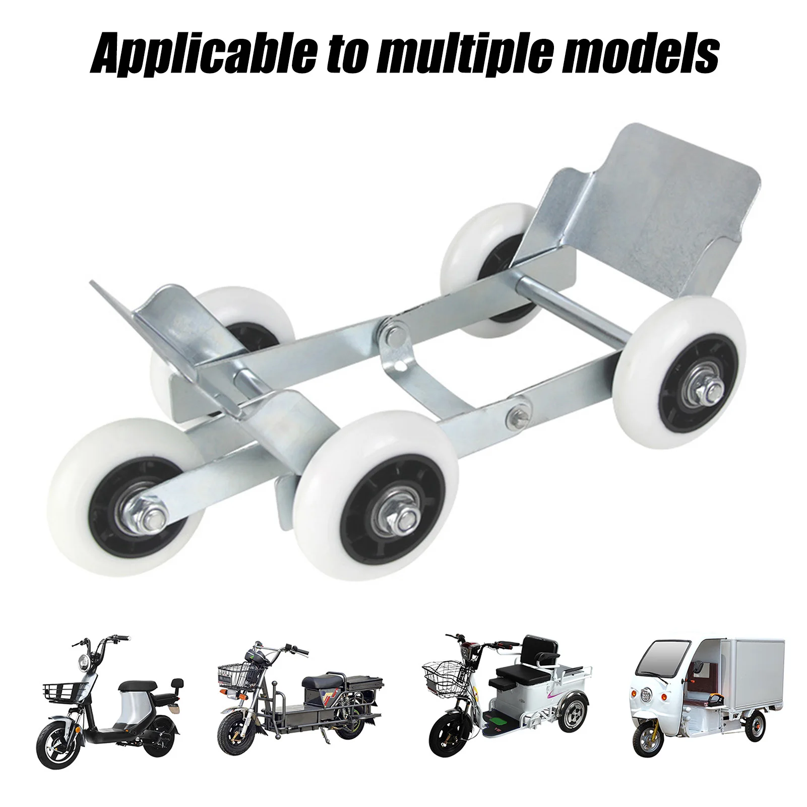 Motorcycle Trailer Flat Tire Skates Motorcycle Tire Dolly Portable Broken Tire Trailer with 5 Wheels for Scooter Motorbike