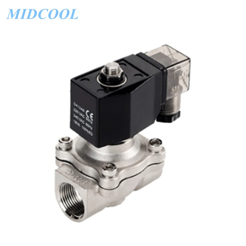 

Stainless Steel Solenoid Valve Normally Closed AC220V Hydraulic High Pressure Gas Steam Water Valve DN10 DN15 DN20 DN25 DN32/40