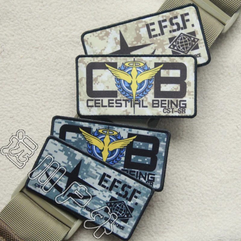 Mobile Suit Gundam 00 Printed Patches Gene Yasumian Organization EFSF Personalized Armband Backpack Sticker Patch