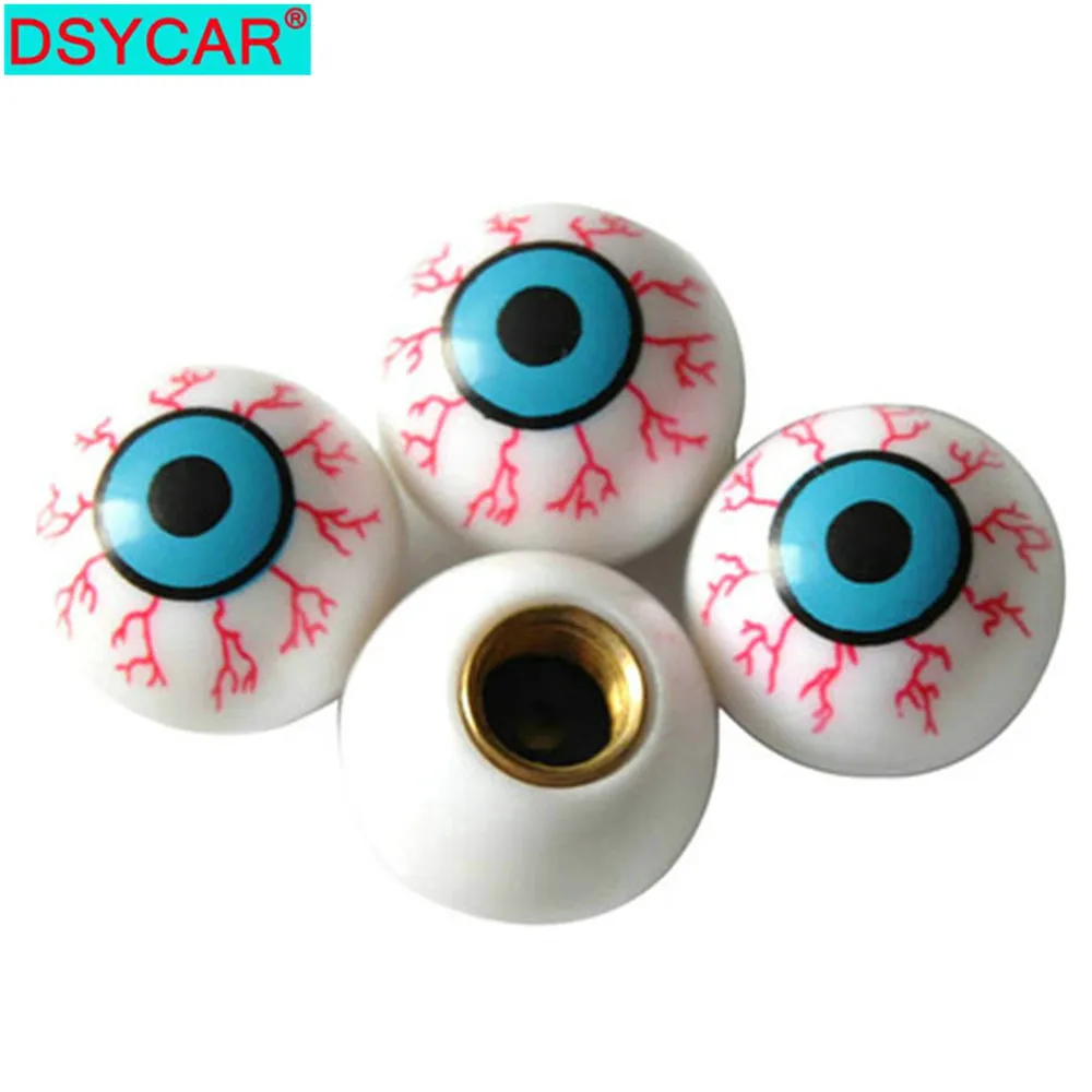 DSYCAR 4 sztuk/partia Eye Ball koła zawór macierzyste czapki droga rowerowa zawór Cap Motor Bike zawór samochodowy usta pokrywa zawór powietrza w oponach...
