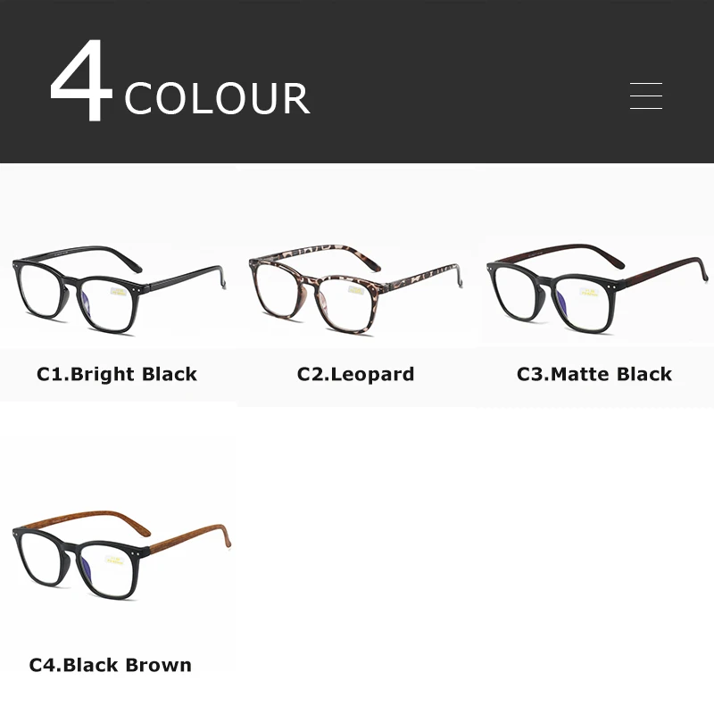 CRIXALIS Square Reading Glasses For Women Men Vintage Prescription Myopia Presbyopic Eyeglasses Computer Glasses Male Female