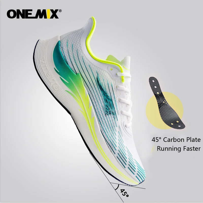 ONEMIX Running Shoes Men Athletic Gym Fitness Trainers Lightweight Man Sneakers Breathable Jogging Carbon Plate Sports Shoes