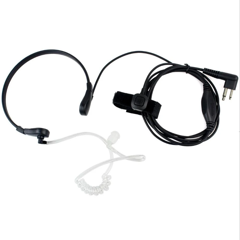 10pcs 2 Pin Throat Vibration Mic Acoustic Earpiece Headset PTT Finger For Motorola RDV-5100 RDU-2080D RDU-4160D RDV-2080D Radio