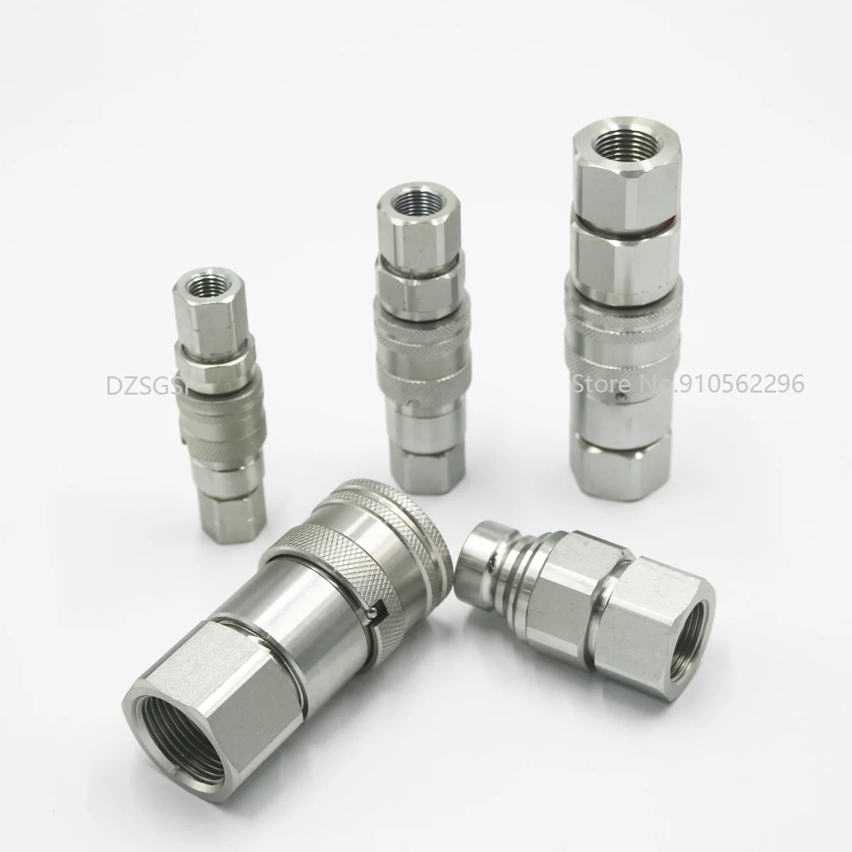 1/4 3/8 1/2 3/4 1 BSP/ NPT Thread Flat Face High Flow Quick Connect Hydraulic Couplings / Couplers Peneumatic Carbon Steel 1 Set