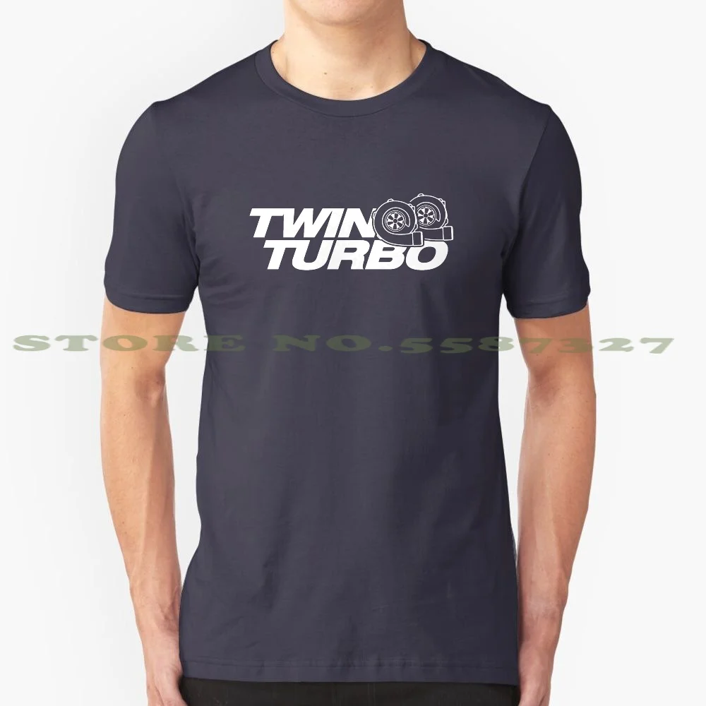 Twin Turbo ( 7 ) 100% Cotton T-Shirt Twinturbo Jdm Japanese Domestic Market Trd V6 Vtec Nsx R8 3000Gt Viper 300Zx Lamborhini