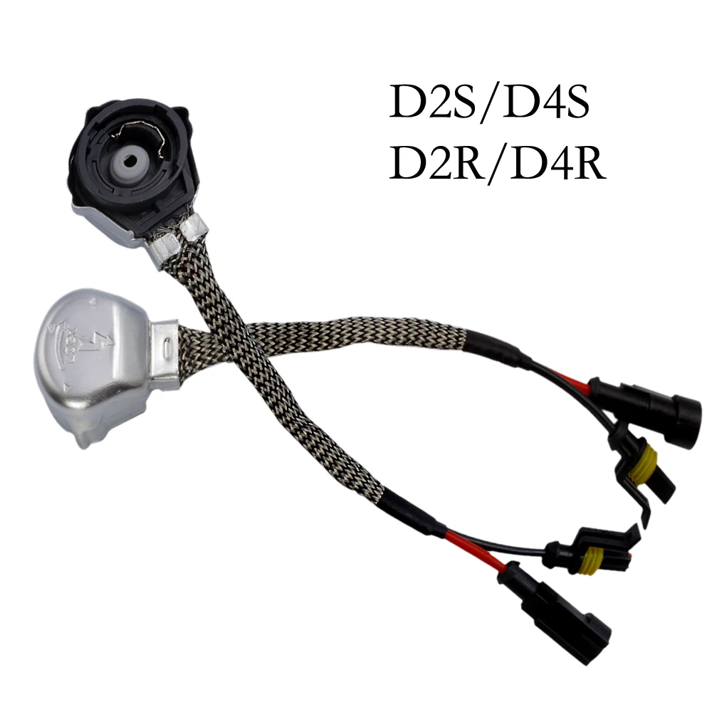 HID Wiring Harness D2S Adapter D2R D2C D4S D4R AMP Adapter Converter Wire Plug Cable Connectors D2S Socket Base Car Accessories