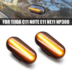 Dynamic LED Side Marker Turn Signal Lights Repeater Lamp For Nissan Tiida C11 Note E11 Micra K12 NP300 Navara D40 Qashqai J10