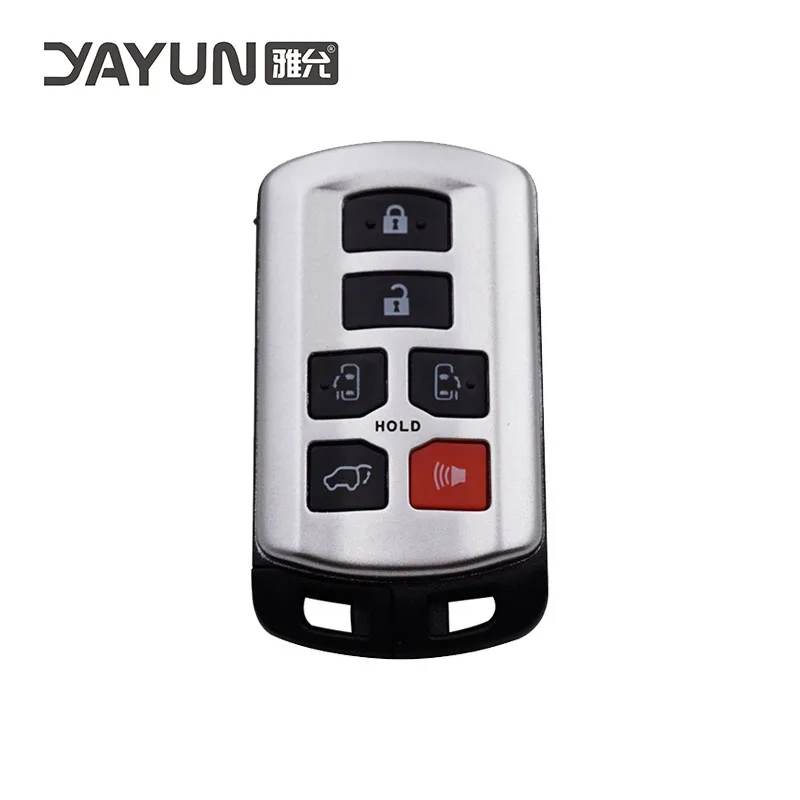 YAYUN ForToyota Sienna 5+1 Buttons Emergency Spare Key FCC ID HYQ14ADR Without Logo Remote Key Shell Case