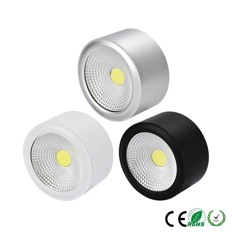 

High quality Surface Mounted Downlight 7W9W12W15W18W Dimmable cob downlight AC110/220V led Ceiling lamp spot light with Driver