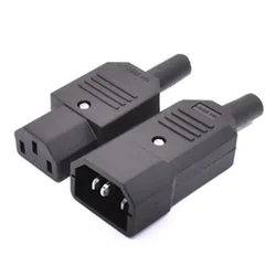 IEC 320 C14 Male Plug to C13 Female Socket PC Computer Electric Car Rice Cooker Power Connector Adapter AC 250V 10A