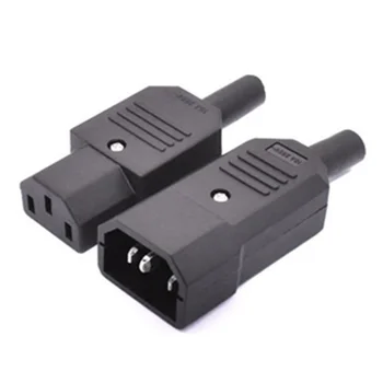 PC 컴퓨터 전기 자동차 밥솥 전원 커넥터 어댑터, IEC 320 C14 수 플러그-C13 암 소켓, AC 250V 10A