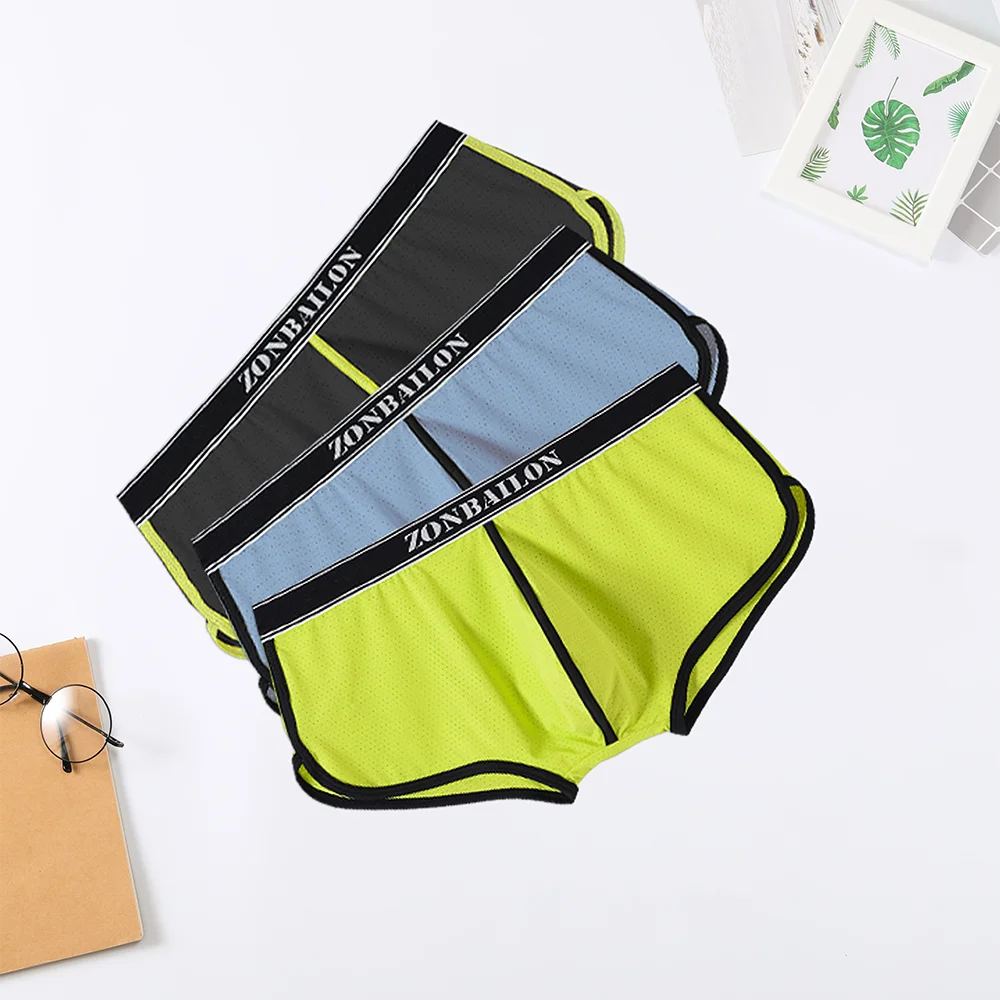 ZONBAILON-Leve e Confortável Roupa Interior Boxer Nylon Masculina, Calcinha Durável, Fácil de Limpar, Homem Sexy Underwearar, Calcinha Casa