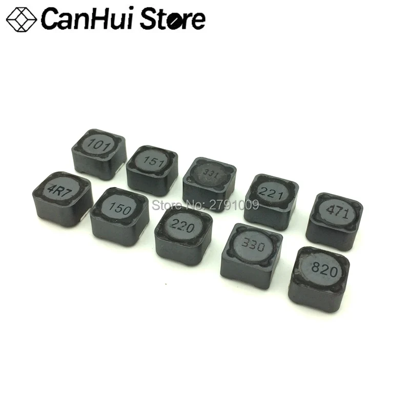 10PCS CDRH127 CD127 CDRH127 10 /15/ 22 / 33 / 47 / 68 UH 12*12*7 SMD Power inductor 1mh 2R2 3R3 4R7 6R8 Chip Inductor 100UH 101