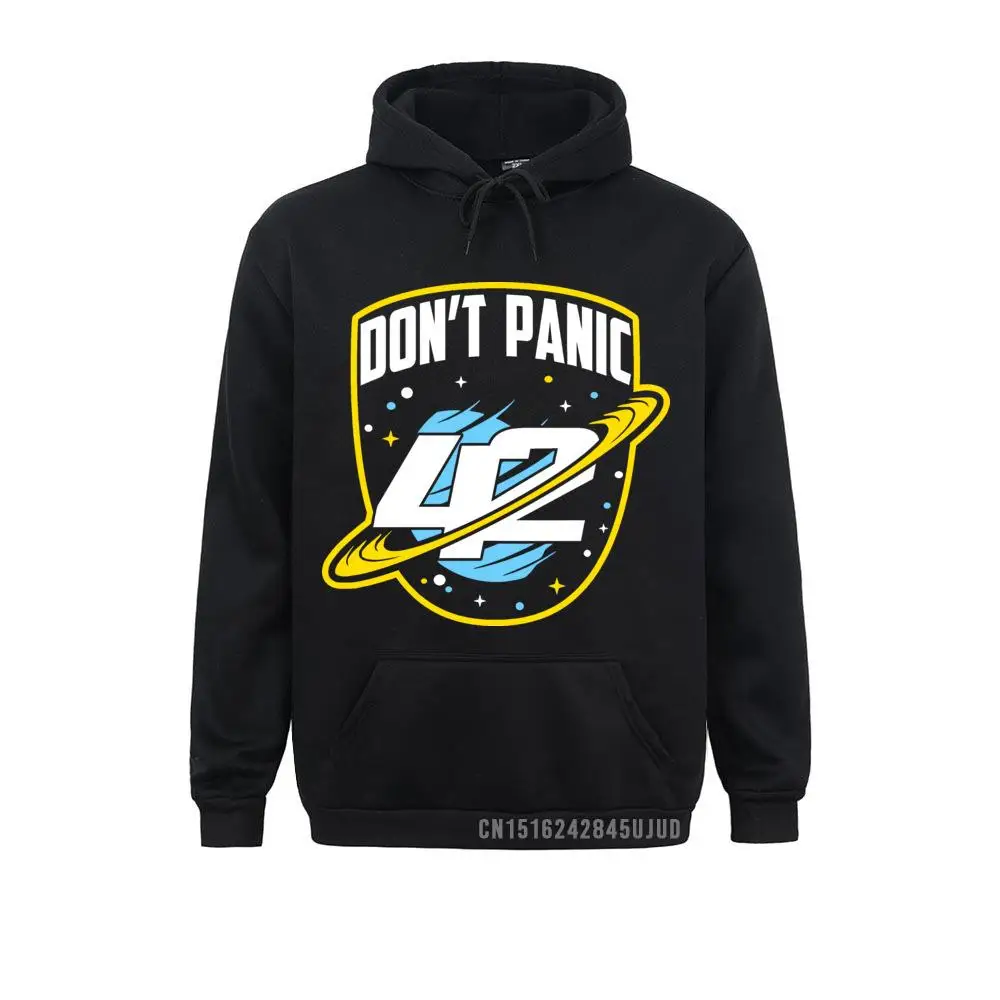 2021 Custom Sweatshirt Men Dont Panic Sci-Fi 42 Hitchhiker Guide To The Galaxy Hoodie Retro Science Guide Sportswear Camiseta