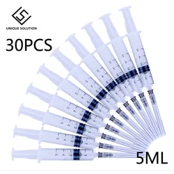 30pcs 5ml Disposable Plastic Veterinary Syringe With Needles For Pet Farm Animal Cat Dog Pig Cattle Sheep Horses