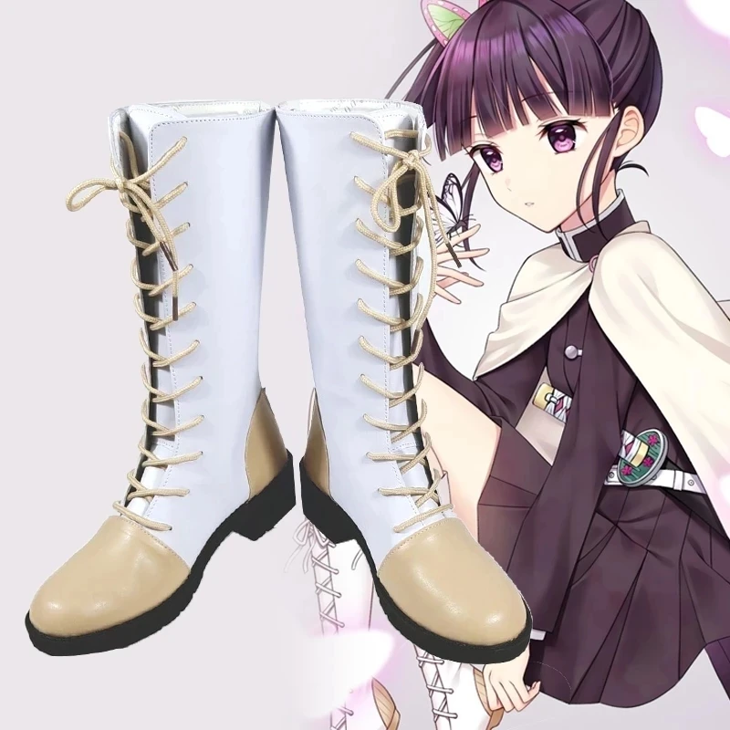 Personalizado feito demônio slayer: kimetsu não yaiba tsuyuri kanao halloween cosplay botas sapatos kanao tsuyuri cosplay anime sapatos