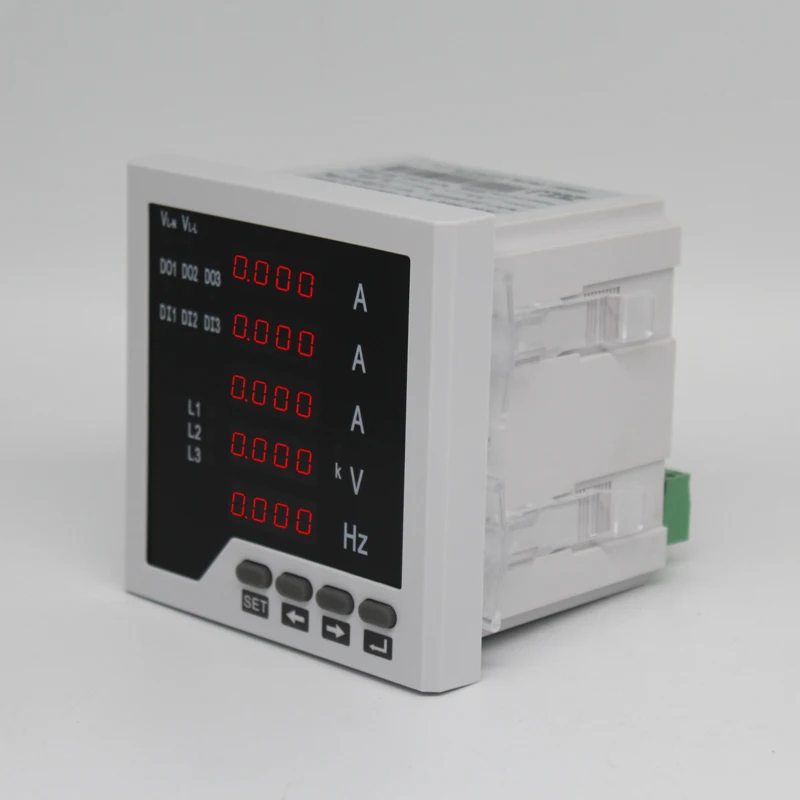 Imagem -03 - Medidor Multifuncional de Frequência de Ampere Fases Medição com Saída de Relé de Alarme Alto e Saída de Relé de Alarme Baixo com Função Rs485