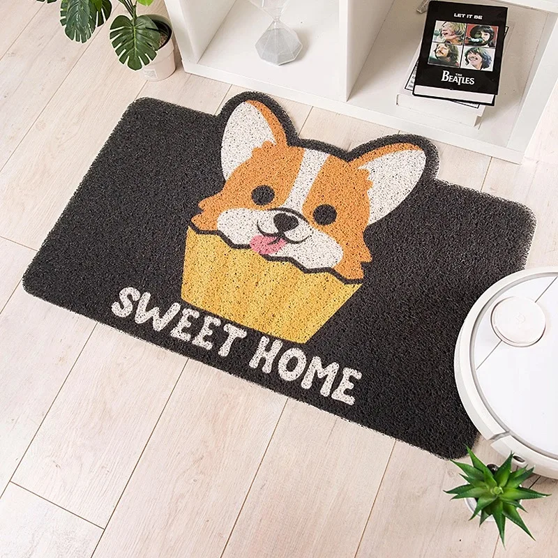 Cartoon Animal Welcome Doormat Entrance Hallway Printed Non-Slip Floor Rugs Front Door Mat Outdoor Rugs Carpet Bedroom Kitchen