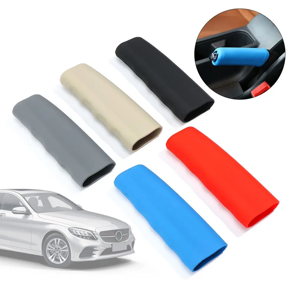 Car Handbrake Grip Covers Universal Wavy Silicone Handbrake Covers Sleeve Silicone Gel Anti-slip Parking Hand Brake Grips Sleeve