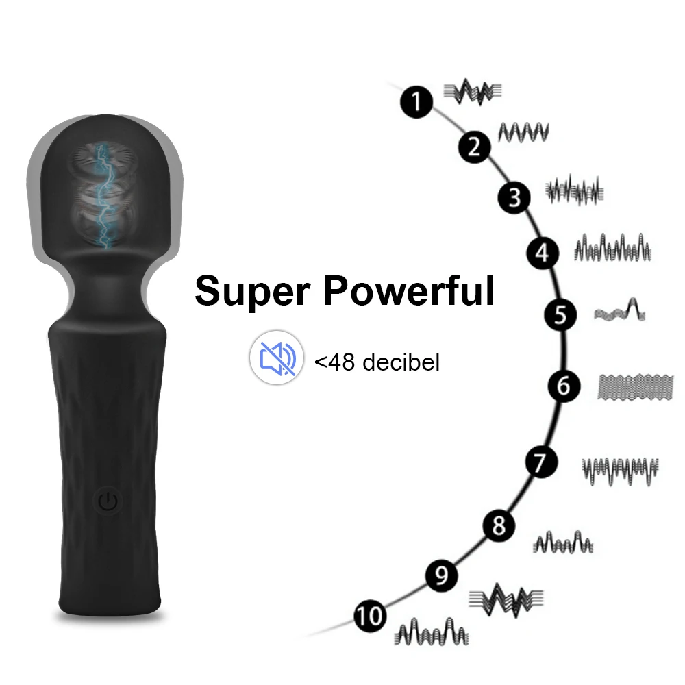 10 Modes Mini AV Magic Wand Vibrator Female For Women Powerful Clitoris Stimulator Masturbator Goods Sex Toys For Adults 18