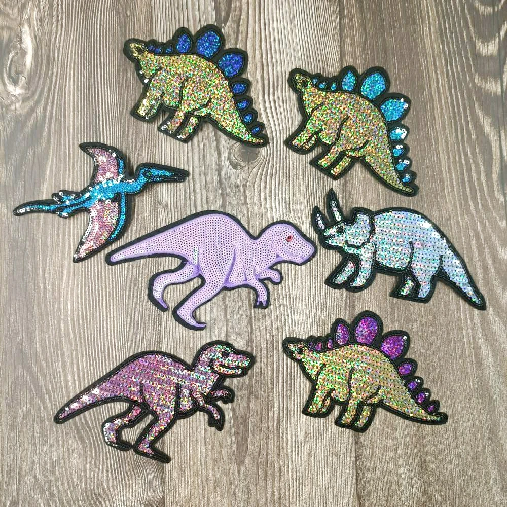 

Accessories sequin embroidery dinosaur animal cartoon patches for clothing OR-3