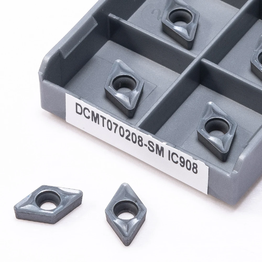 DCMT070204 SM IC907 IC908 tornio con inserto in metallo duro DCMT 070204 lega dura CNC taglio utensile per tornitura interna esterna in metallo