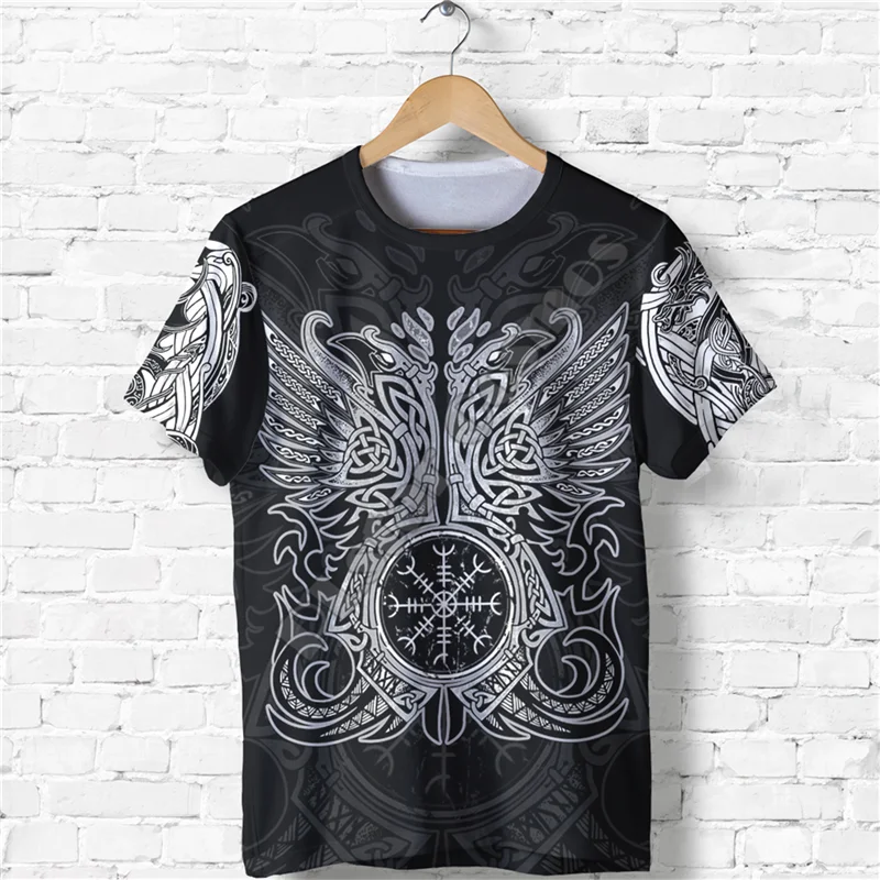 Huginn And Muninn Odin's Ravens women for men Summer Casual Tees Short Sleeve T-shirts Cosplay Costumes 02