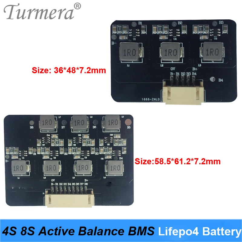 Turmera – équilibreur actif 4s 8S 32650 32700, avec batterie Lifepo4 Lipo, carte de transfert d'énergie, BMS 12V 24V, 1,5a