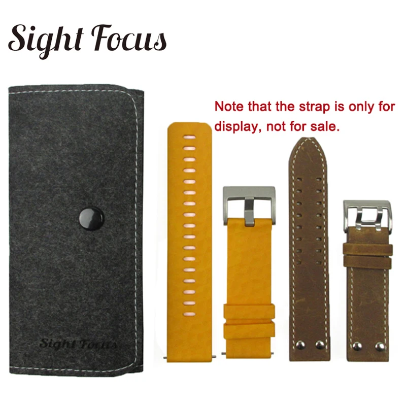 SIGHT FOCUS Felt Watch Band Organizer gray Protable Watchband Storage Bag Holds Pouch Travel watch Strap Case Bracelet Holder