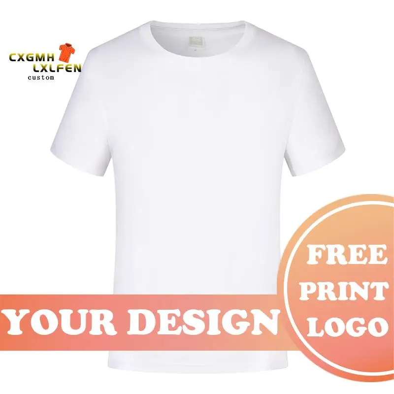 Design Your Own Custom T-shirt !00% Cotton White Men Women Tops Tees Add Print Personalized Photo Logo Family Breathable Tshirt