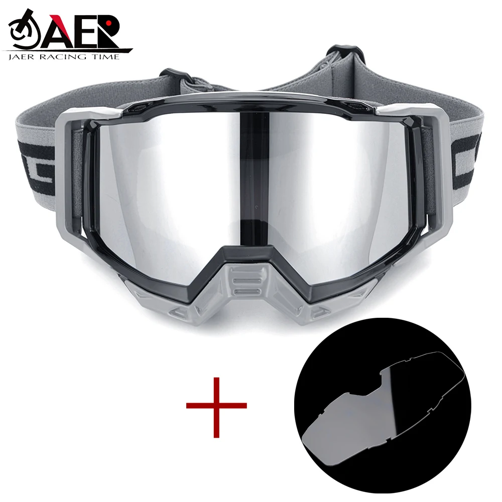 So Amazing Motocross Goggles Helmet Glasses + Clear Lens for Motorcycle ATV Dirt Bike Cycling Safety