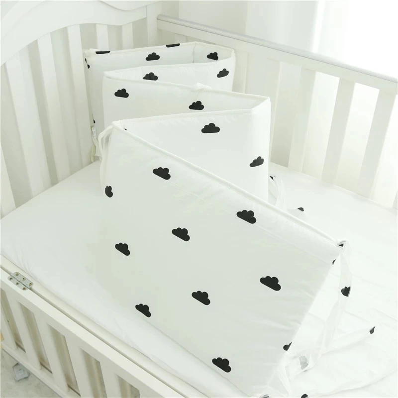 Baby Bed Bumper Cotton Newborn U-Shaped Anti-collision Protection Cushion Pillow Crib Bumper Infant Room Decor Baby Bedding