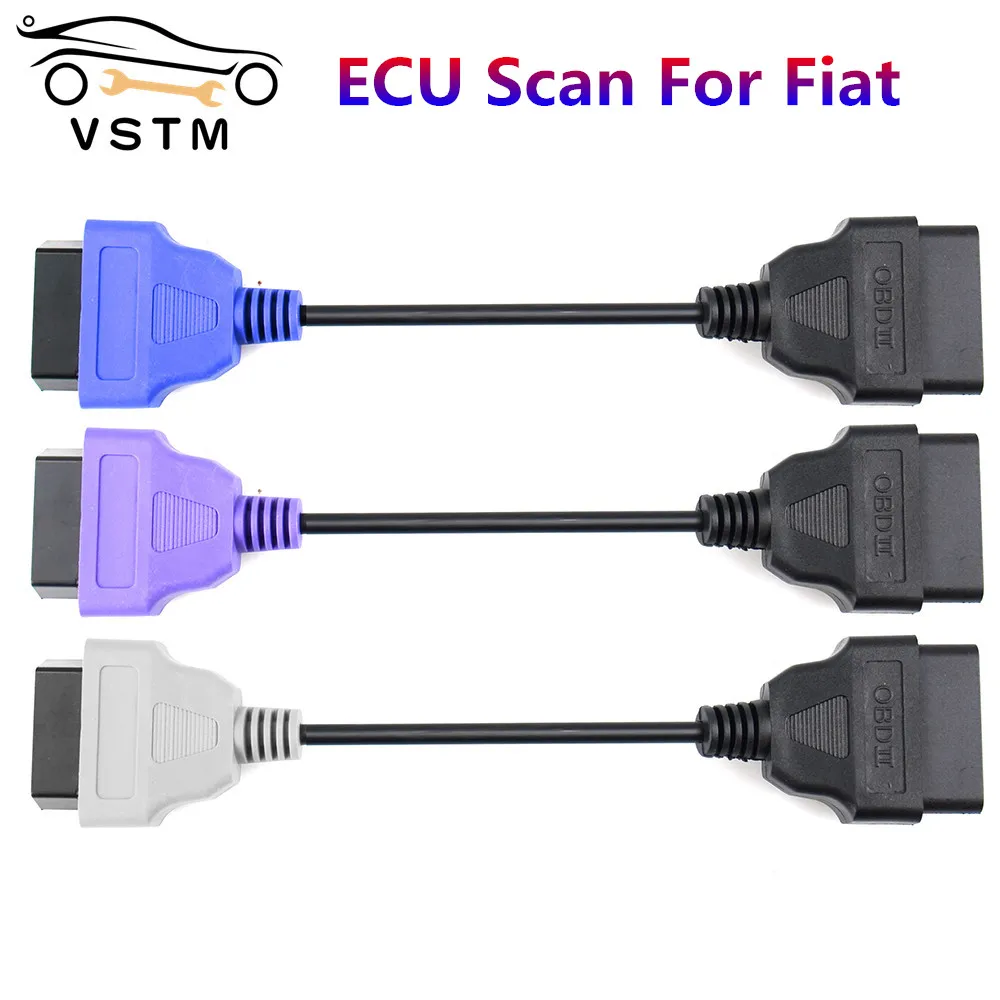 2023 NEW For FiatECUScan Adapter OBD OBD2 Connector MultiECUScan ABS obd2 scanner Diagnostic cable for Fi-at ECU Scan 3 Color