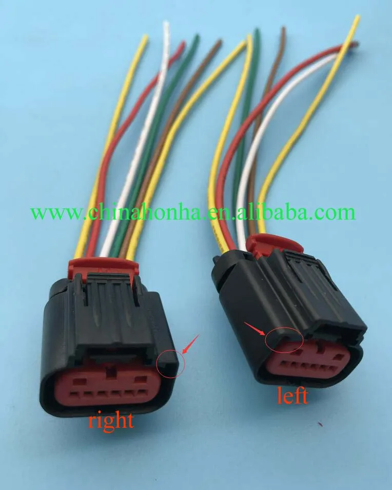 

10 pcs 6pin auto waterproof Air Flowmeter Plug Accelerator Pedal Position Sensor Right slot on the left slot 1438153-5