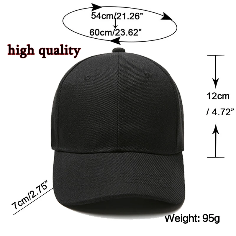 2023 New Fashion Men\'s Casual Solid Baseball Cap Embroidery Logo Bonnet Design Text Black Dad Hat Snapback Hats For Men Women