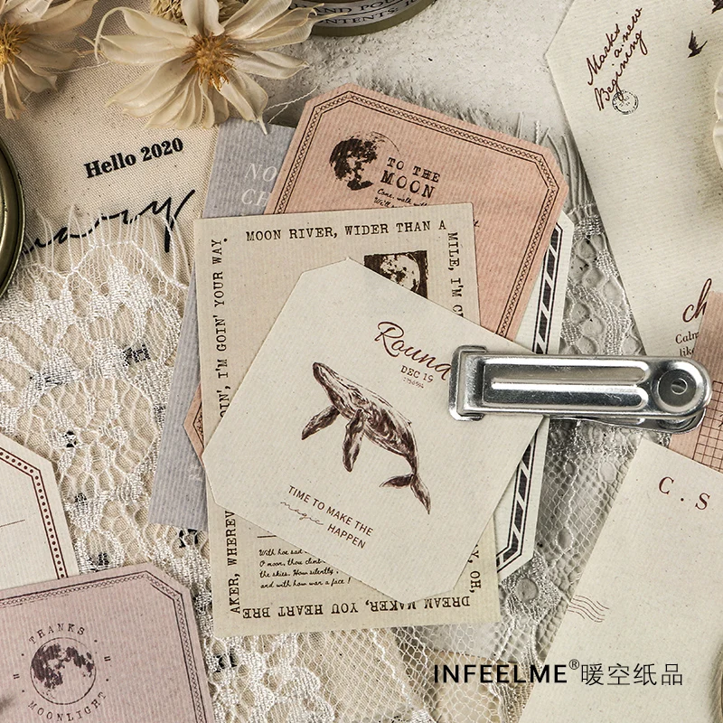 15 Pcs Retro Antique Memo Pad Message Notes Decorative Vintage Notepad Note Paper Memo Stationery School Office Supplies