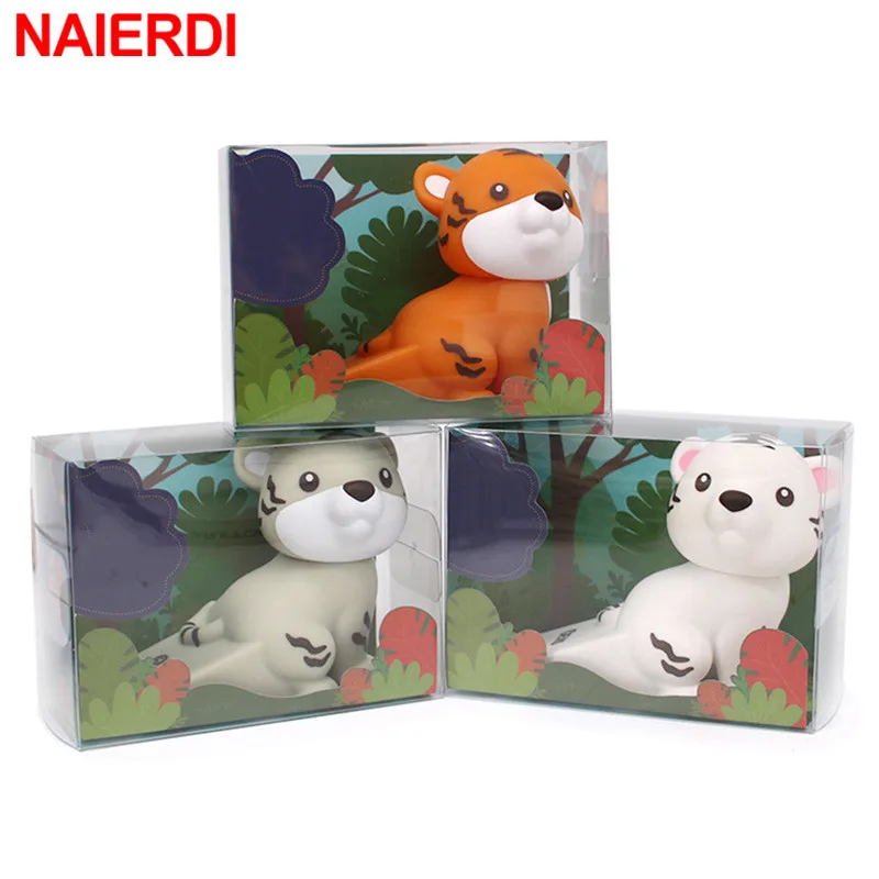 NAIERDI Safety Creative Cartoon Door Stopper Silicone Tiger Home Door Stop Wedge Door Catcher Children Toy Security Baby Protect