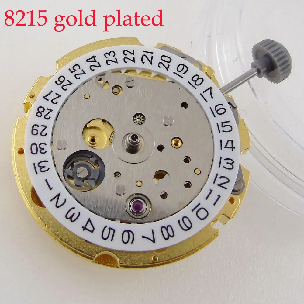 Gold/Silver Genuine Miyota 8215/821A Automatic Movement White/Black Date Wheel High Accuracy