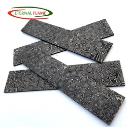 190mm Length Damascus Billet Plate Bar DIY Steel for Knife Making Materials Pattern Cutter Blade Blank Has Been Heat Treating