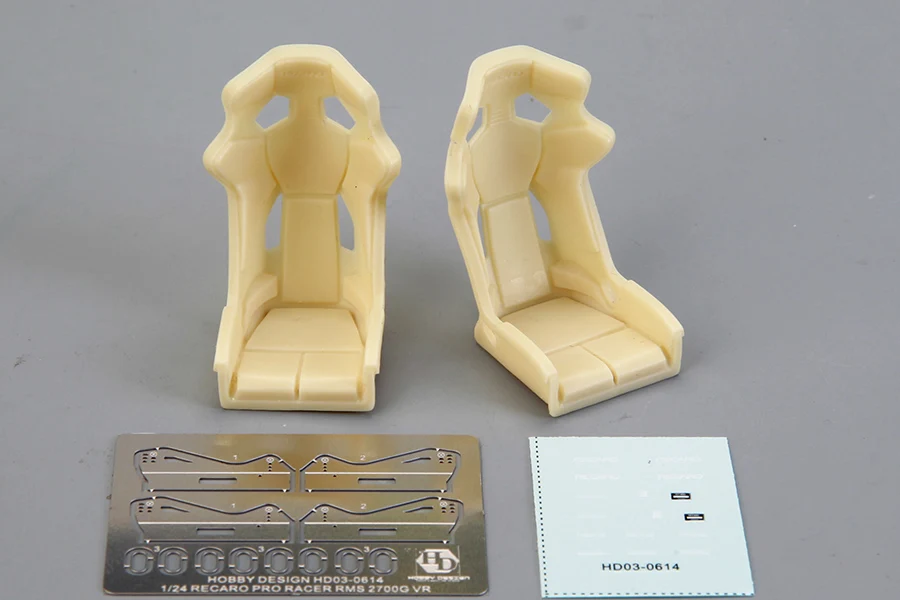 Hobby Design HD03-0614 1/24 Recaro Pro Racer RMS 2700G VR Seats (Resin+Decals+PE)  Model Car Modifications Hand Made Model