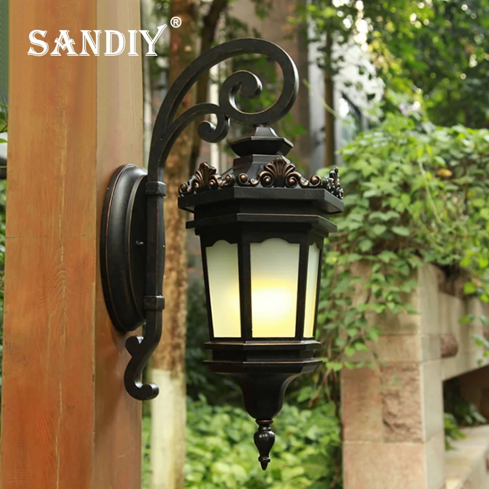 sandiy iluminacao led para areas externas ip65 a prova dagua vintage iluminacao para portao varanda casa jardim retro lampada de parede externa 01