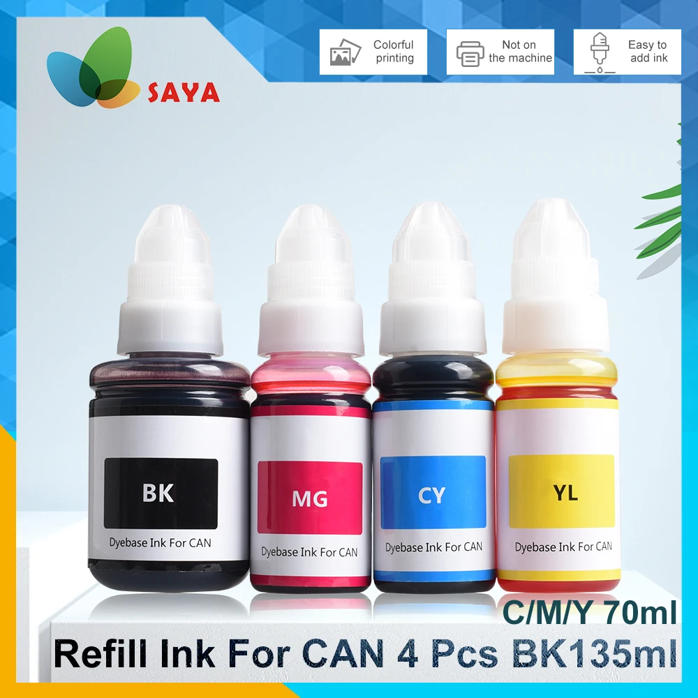 Refill dye ink for Canon Pixma G2100 G3100 G1800 G3400 2400 G1000 G2000 G3000 G1411 GI-490 GI-790 Desktop Ink Tank Printer