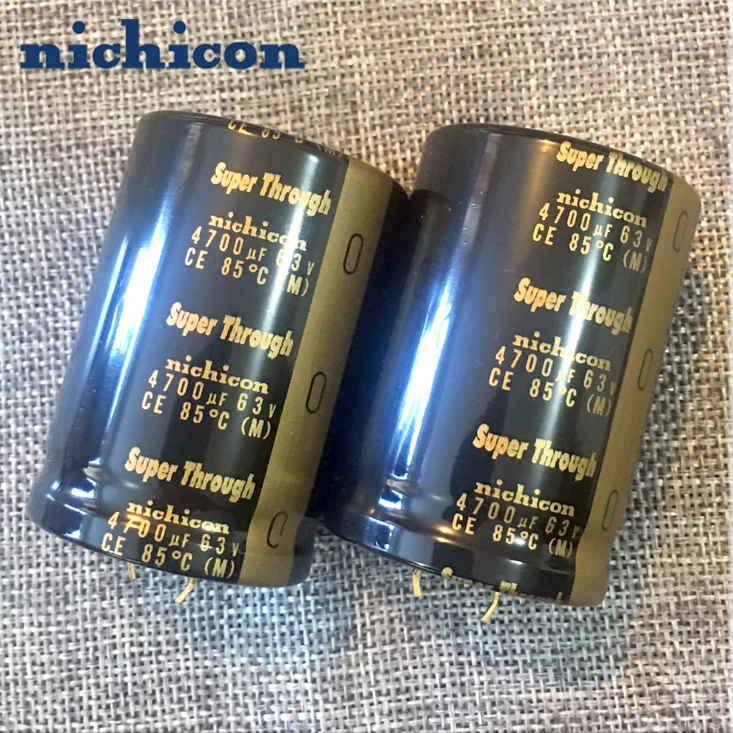 Latest arrival WEILIANG AUDIO nichicon KG Super through capacitor for audio 4700uf/63V Japanese original(1 pair）