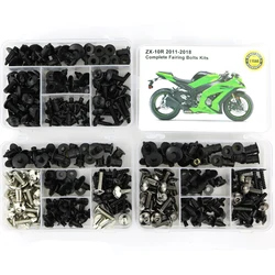 Complete Full Fairing Bolt Kit Steel Fairing Clips Fit For Kawasaki Ninja ZX10R ZX-10R 2011 2012 2013 2014 2015 2016 2017 2018