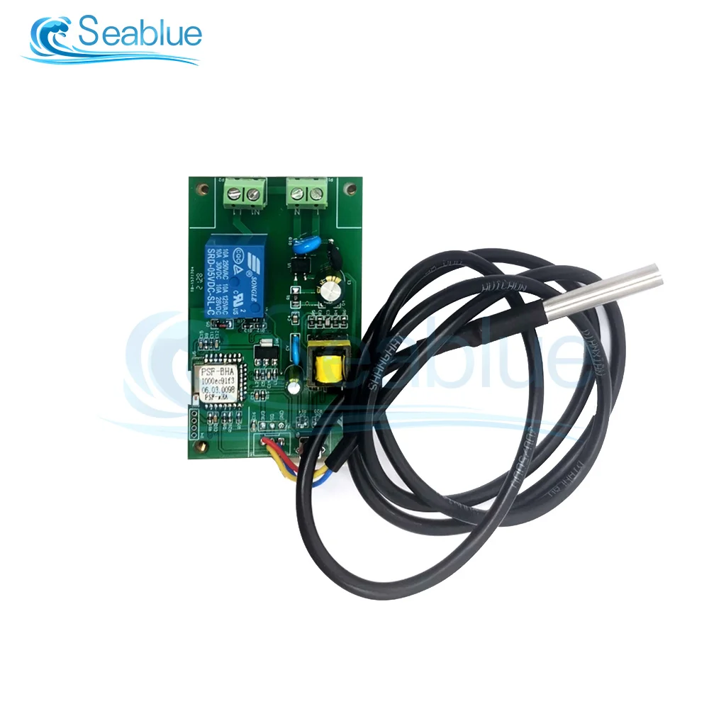 Temperature and Humidity Wireless Wifi Remote Control Module Thermostat Temperature Controller 220V 18B20 Sensor For EWelink