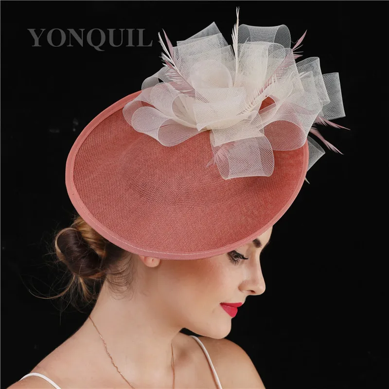 

Formal Dress Party Derby Big Fascinator Hat For Women Ladies Headpiece Cocktail Flower Headwear Hairpin Bride Hair Accessories