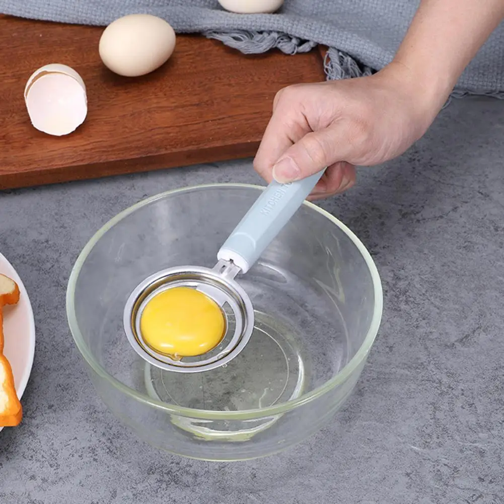 Egg White Separator Handy Non-Sticky Stainless Steel Practical Egg Yolk Separating Filter Bakery Home Kitchen Eggs Dividers